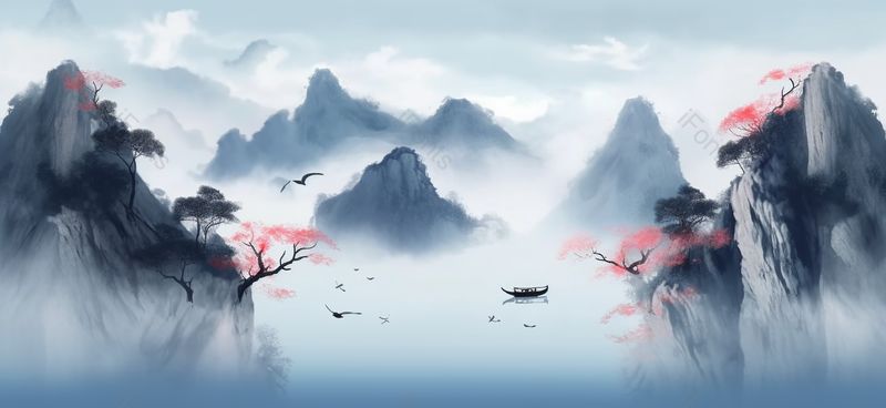 山水大山水墨风意境背景图,插画/手绘图,插画/手绘图库,插画/手绘图下载,插画/手绘